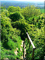 Footpath to the south-west down Churchdown Hill