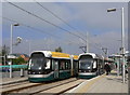 Two trams at Hucknall