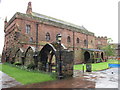 NY3955 : Arches by Carlisle Cathedral by John Tustin