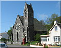 Dundrennan church and telephone box