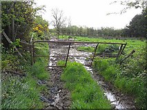 N2092 : Muddy farm gateway at Cornacullew by Oliver Dixon