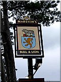 SK3614 : Bull & Lion pub sign, 48 High Street by P L Chadwick