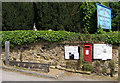 The Village Stocks and wall of St Mary the Virgin Church, Shalford