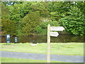 Footpath junction at Warkworth Hermitage