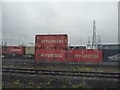 Southampton : Hyundai Containers at Southampton Port