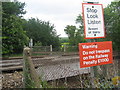 Angled level crossing near Shepherd