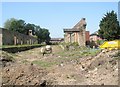 Signs of an imminent start  for the new flats at the old railway station