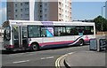 Bus passing junction of Lees Lane and Forton Road