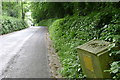 Grit bin on Luscombe Hill