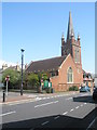 Looking across Stoke Road to Gosport Methodist Church