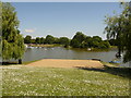 Swanley: looking across Swanley Park lake