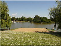 TQ5169 : Swanley: looking across Swanley Park lake by Chris Downer