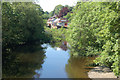 Afon Banwy from footbridge looking west