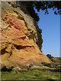 SZ0382 : Redend Point cliff by Jim Champion