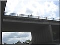 NY3367 : Surveillance cameras on bridge of A6071 over M74/M6 at Gretna by Phillip Williams