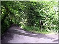 Footpath junction above Llandyfriog