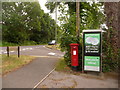 St. Ives: postbox № BH24 3 and phone, Ringwood Road