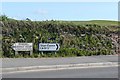 Signs old and new, Flexbury, Bude