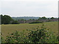 View across fields to houses on the SE corner of Lindfield