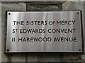 The Sisters of Mercy sign, 11 Harewood Avenue NW1