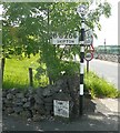 Finger post with old direction signs, Cracoe