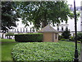 TQ2978 : Houses and gardeners hut  in Bessborough Gardens Pimlico by PAUL FARMER