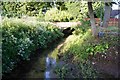 Brick footbridge over Wesley Brook