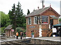 Signal box by the level crossing at Williton station