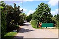 Minor road to houses and a footpath in North Abingdon