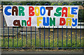 A colourful sign at Melrose road, Galashiels