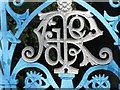 The Rothschild Device (A de R) on the ornamental iron railings