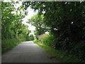 The road towards the A5025 and the village of Llanfachell