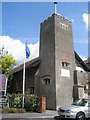 Redundant church tower next to Saville Place