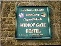 SD9631 : Widdop Gate Hostel, Sign by Alexander P Kapp