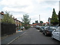 Approaching the bend at the top of Vegal Crescent