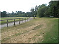 Footpath from Northcroft  Road  to The Sun running along a racing circuit