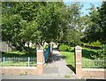 Housing estate footpath off Field Head Lane, Birstall