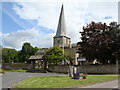 ST6084 : St Mary the Virgin's church, and the green. by Ruth Sharville