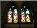 Impressive  stained glass window within Christ Church, Gosport