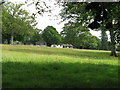 Green pastures south of Woodland Farm which can be seen in the distance