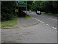 Roadsign on the A272 at bridleway turning for Highbridge Mill Cottages