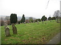 Looking across the cemetery