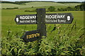 Footpath sign on the Ridgeway