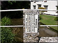 Piddlehinton Bridge, warning sign