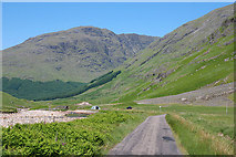 NN1851 : The Glen Etive road below Alltchaorunn by Nigel Brown