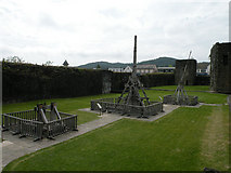 ST1586 : Siege engine display, Caerphilly Castle by Keith Edkins