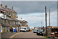 Rain clouds gathering over the harbour, Seahouses