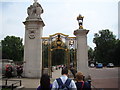 Ornate gate on Birdcage Walk opposite Buckingham Palace