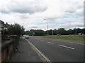 Looking along Elson Road towards the roundabout by Fort Brockhurst