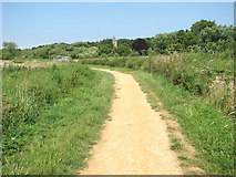 TG2608 : Whitlingham Great Broad - path past the north-eastern edge by Evelyn Simak